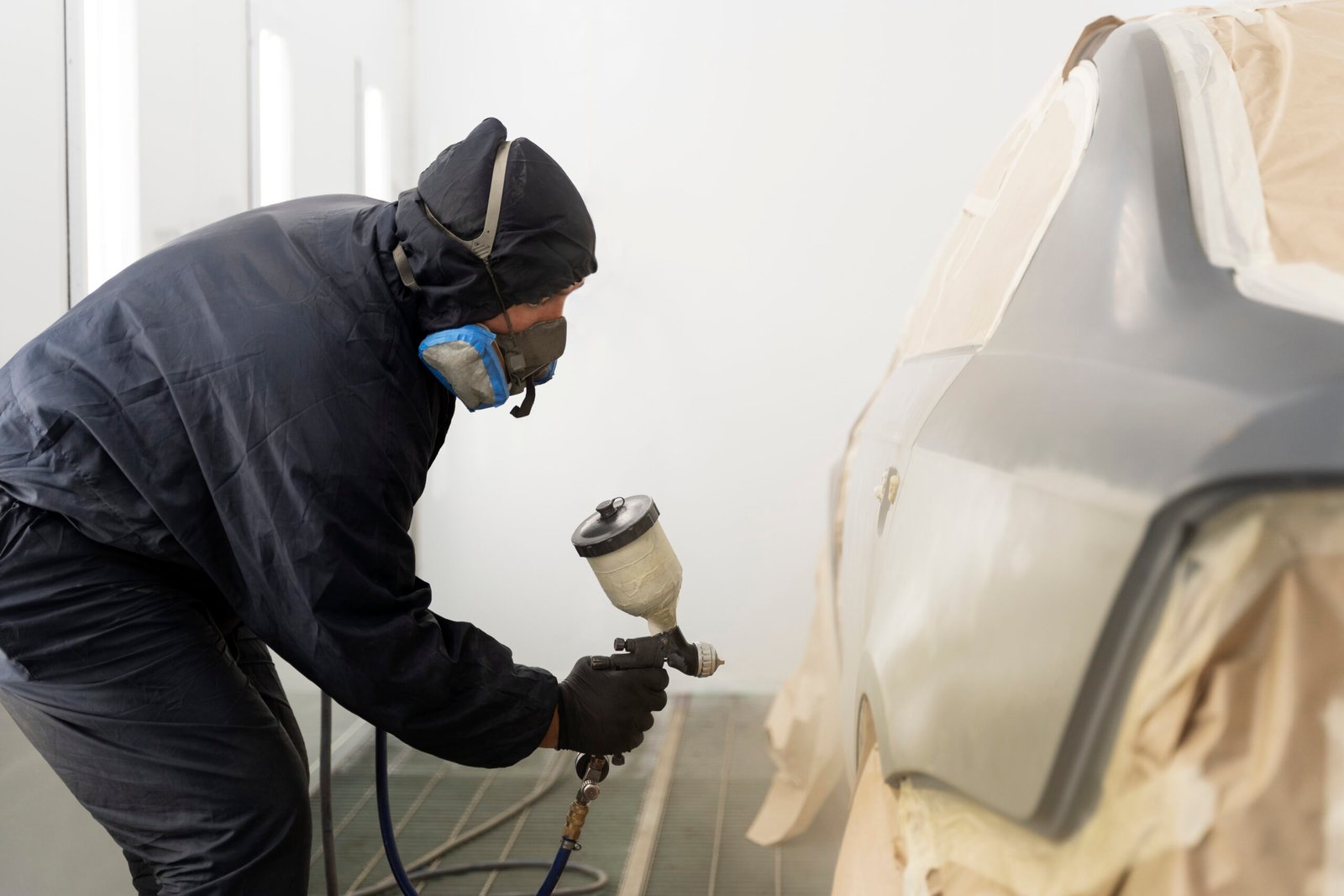 Home service worker painting car auto service (1)